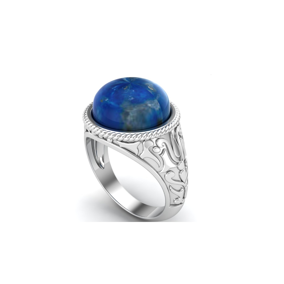 Bague lapis lazuli argent Jaïpur